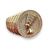 14K Gold 3D Nefertiti Ring