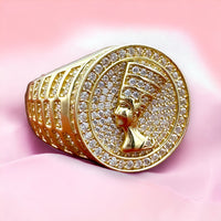 14K Gold 3D Nefertiti Ring