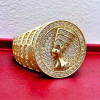 14K Gold 3D Nefertiti Ring