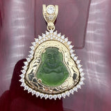 14k Gold 3D Laughing Buddha Pendant