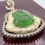 14k Gold 3D Laughing Buddha Pendant