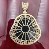14k Gold Black Laughing Buddha Pendant