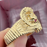 14k Gold Solid Ram Ring