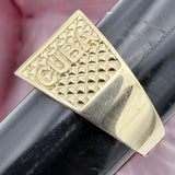 14k Gold Cuban Flag Ring