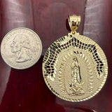 14K Gold Virgin Mary (Our Lady of Guadalupe) Pendant