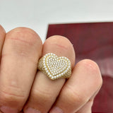 14k Gold 3-D Heart Ring