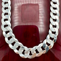 10mm Sterling Silver Concave Curb Chain