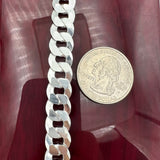10mm Sterling Silver Concave Curb Chain