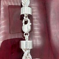 10mm Sterling Silver Hand-braided Rope Chain