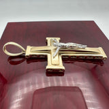 2.15” 14k Two-tone Gold  Crucifix Pendant - Italian Made