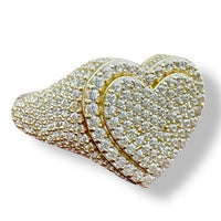14k Gold 3-D Heart Ring
