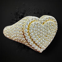 14k Gold 3-D Heart Ring