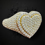 14k Gold 3-D Heart Ring