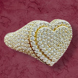 14k Gold 3-D Heart Ring