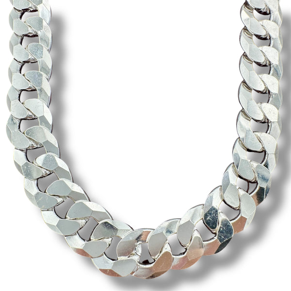 10mm Sterling Silver Concave Curb Chain