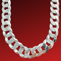 10mm Sterling Silver Concave Curb Chain