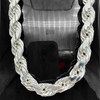 10mm Sterling Silver Hand-braided Rope Chain