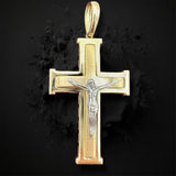 2.15” 14k Two-tone Gold  Crucifix Pendant - Italian Made