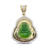 14k Gold 3D Laughing Buddha Pendant