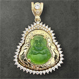 14k Gold 3D Laughing Buddha Pendant