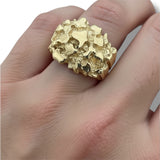 14k Gold Solid Nugget Ring