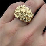 14k Gold Solid Nugget Ring