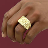 14k Gold Solid Nugget Ring
