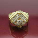 14K Yellow Gold 3D Statement Ring