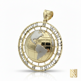 2.6” 10k Gold The World is Yours Pendant