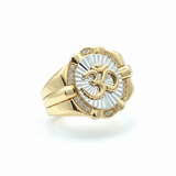 14K Two-tone Gold 3D Om Ring