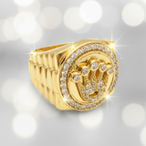 10K Gold and C/Z Royal Crown Men’s Ring