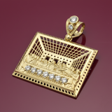 14K Yellow Gold Last Supper Pendant