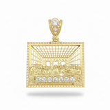 14K Yellow Gold Last Supper Pendant