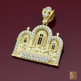 10K Yellow Gold and C/Z Last Supper Pendant