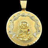 2.5” 14K Yellow Gold Saint Barbara Pendant (solid)