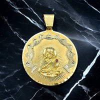 2.5” 14K Yellow Gold Saint Barbara Pendant (solid)