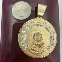 2.5” 14K Yellow Gold Saint Barbara Pendant (solid)