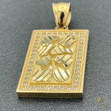 14K Yellow Gold Nugget Pendant