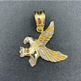 10k Yellow Gold Eagle Pendant - 1.25” tall
