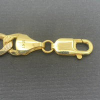 9MM 10K Two-toned Gold Pavé Cuban Bracelet