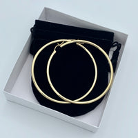 2.8” 10k Yellow Gold Hoop Earrings
