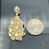 10K Gold and C/Z Nugget Pendant