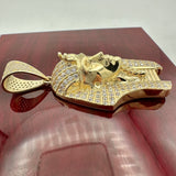 2” 14K Gold King Tut Pharaoh Pendant (3D)