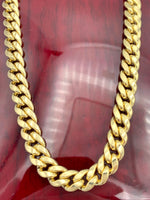 8mm 14k Yellow Gold Miami Cuban Link Chain