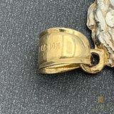 14K Two-tone Gold Lion Pendant