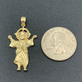 14K Yellow Gold Baby Jesus Divino Niño Pendant