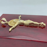 2.8” 10K Yellow Gold Crucifixion of Jesus Pendant