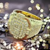 14K Gold Men’s Square Statement Ring