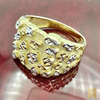14K Yellow Gold Nugget Ring