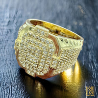 14K Gold Men’s Square Statement Ring